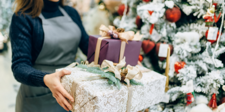 Once your gifts are purchased, stop by the East Hills Mall for free gift wrap by a local service organization!