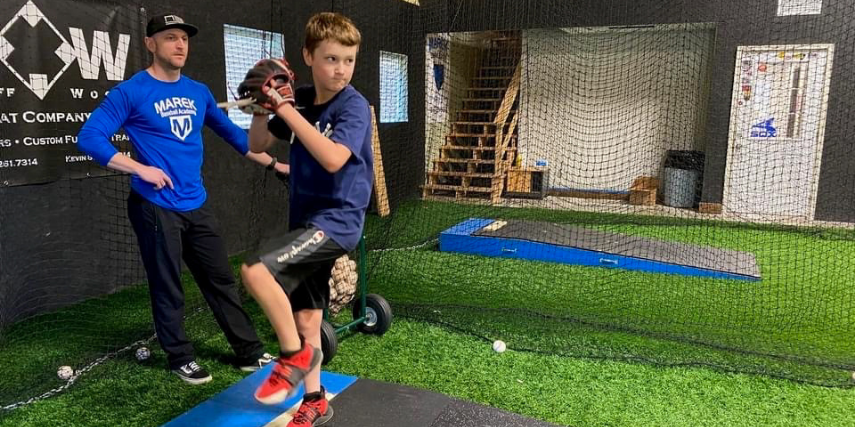 One Marek Baseball Academy athlete gets tips for cleaning up his pitching skills. 