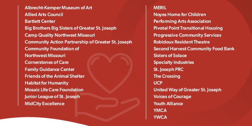 There is a long list of nonprofits that serve the St. Joseph community. Choose one to support today.