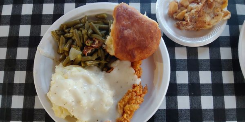 Delicious food served with a taste of the pioneer spirit served at Country Cabin Village.