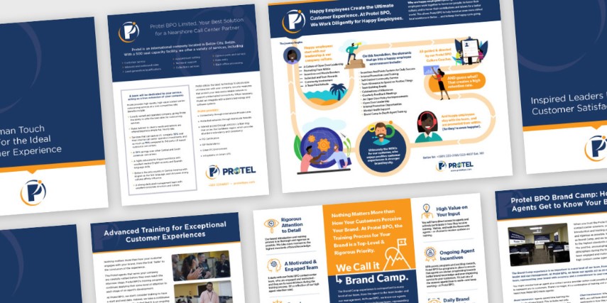 Collage of value-added content created for a company.