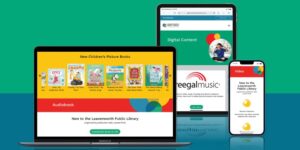 View of multiple screens showing consistent marketing examples for a client.