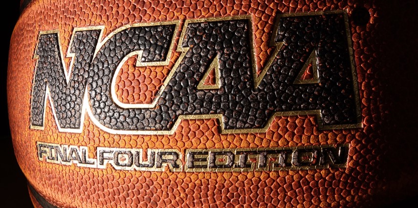 Close-up image of a basketball with "NCAA Final Four Edition" embossed on the surface.