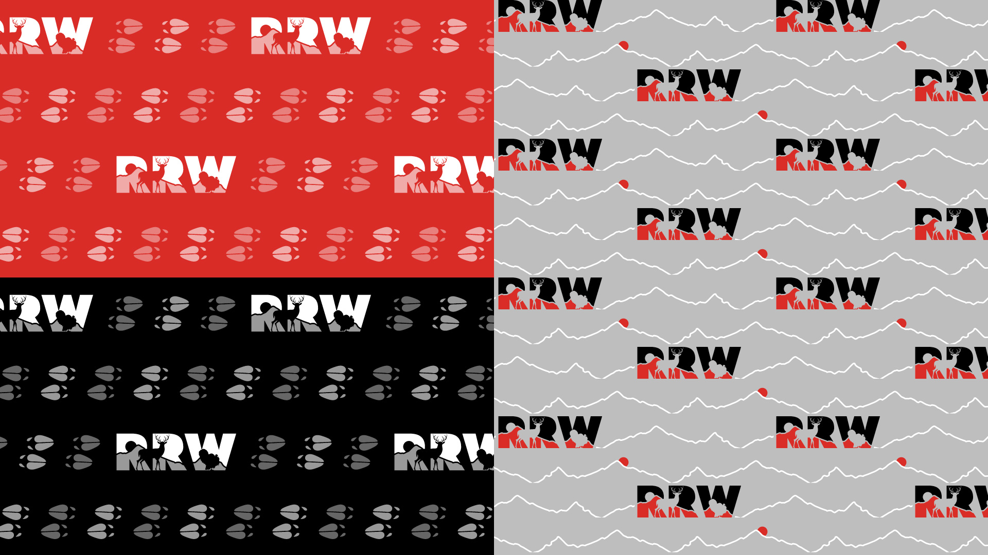 Red Rock Wildlife branded patterns