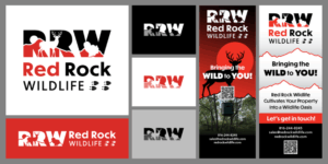 Image showing multiple formats for Red Rock Wildlife logo.