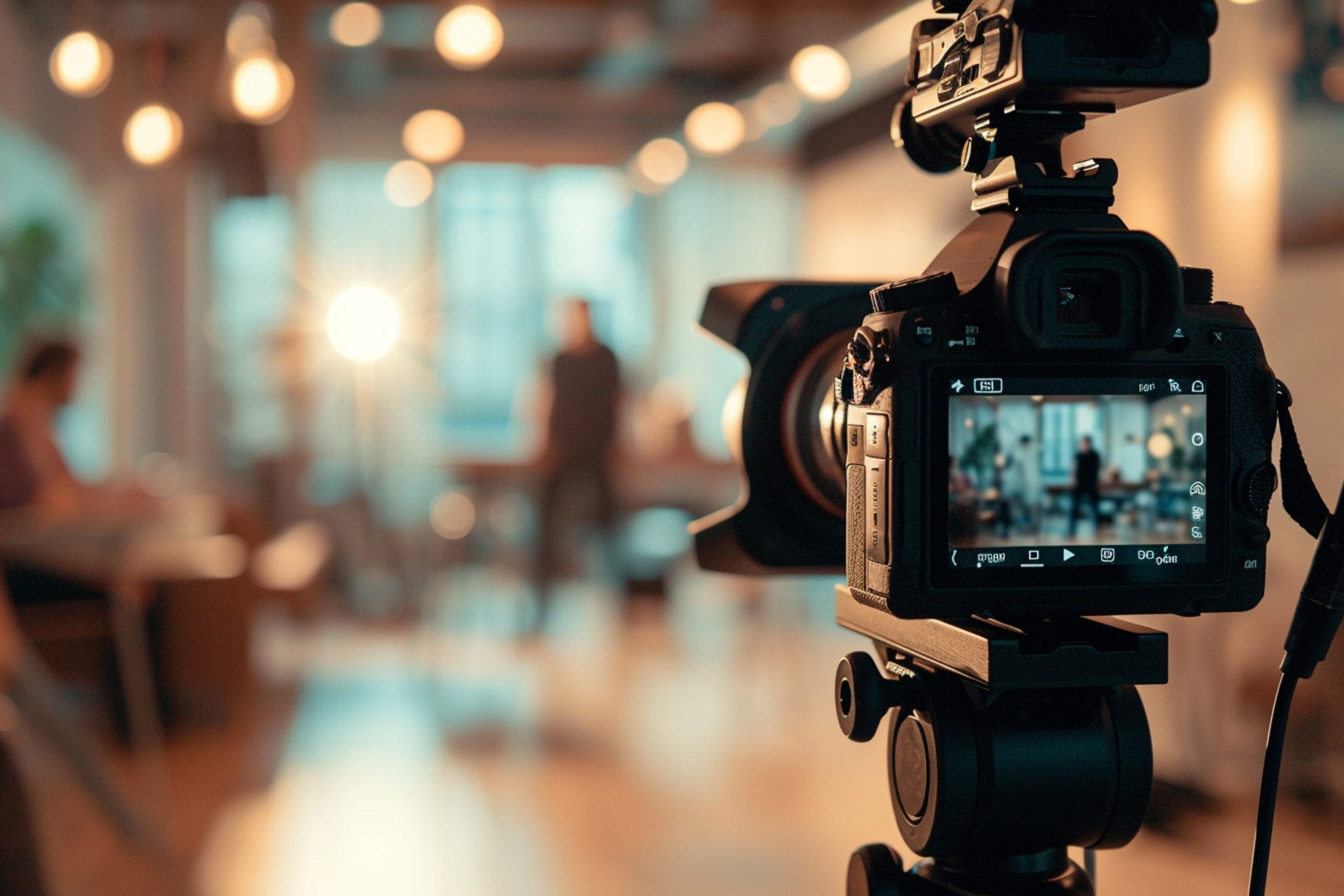 Videography Video production concept background.